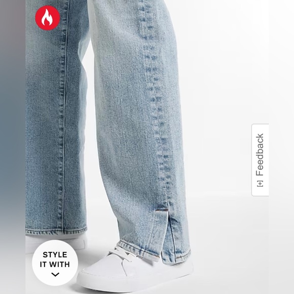Express relaxed fit straight jean- size 8S - Picture 4 of 12